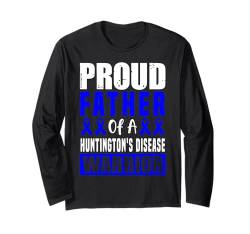 Blaues Band zur Unterstützung des Vaters zur Aufklärung über die Huntington-Krankheit Langarmshirt von Huntingtons Disease Awareness Products (Lwaka)