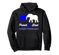 Elefant Papa Vater Unterstützung bei der Aufklärung über die Huntington-Krankheit Pullover Hoodie von Huntingtons Disease Awareness Products (Lwaka)