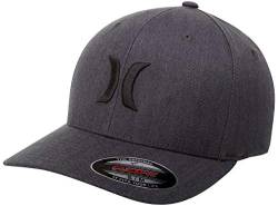 Hurley Herren Black Textures Baseball Cap Baseballkappe, Schwarz/Schwarz (Fischgrät), S-M von Hurley