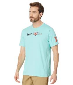 Hurley Herren Evd 25th S1 Ss T-Shirt, Tropical Mist Htr, M von Hurley