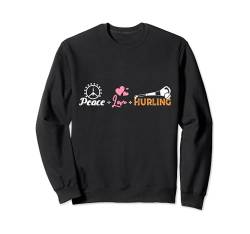 Peace Love Hurling Sweatshirt von Hurling Irish Sports Ireland Apparel