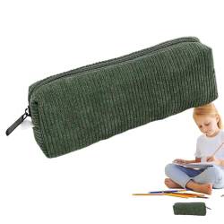 Hutnncg Mäppchen Cord-Stoff Federmäppchen,Federtasche Stiftetasche Stiftemappe Pencil Case Schulmäppchen Mit Reißverschluss Ideal Für Schule Büro von Hutnncg