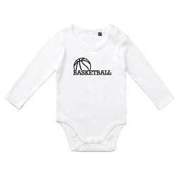 Huuraa Baby Body Basketball Ball Unisex Langarm Strampler Größe 68 mit Motiv für alle Basketball Fans Geschenk Idee für Neugeborene und Kleinkinder von Huuraa