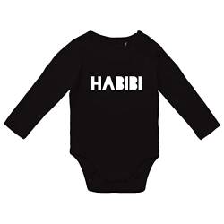 Huuraa Baby Body Habibi Schatz Freund Unisex Langarm Strampler Größe 68 mit Motiv für alle Lieblinge Geschenk Idee für Neugeborene und Kleinkinder von Huuraa