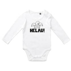 Huuraa Baby Body Helau Narrenkappe Unisex Langarm Strampler Größe 80 mit Karneval Motiv für alle Jecken Geschenk Idee für Neugeborene und Kleinkinder von Huuraa