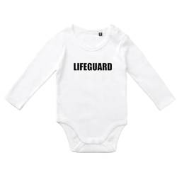 Huuraa Baby Body Lifeguard Schriftzug Unisex Langarm Strampler Größe 62 mit Motiv für Schwimmmeister Geschenk Idee für Neugeborene und Kleinkinder von Huuraa