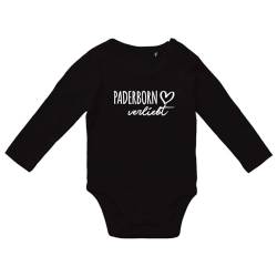 Huuraa Baby Body Paderborn verliebt Unisex Langarm Strampler Größe 68 mit Namen deiner Lieblingsstadt in Nordrhein-Westfalen Geschenk Idee für Neugeborene und Kleinkinder von Huuraa