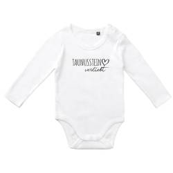 Huuraa Baby Body Taunusstein verliebt Unisex Langarm Strampler Größe 68 mit Namen deiner Lieblingsstadt in Hessen Geschenk Idee für Neugeborene und Kleinkinder von Huuraa