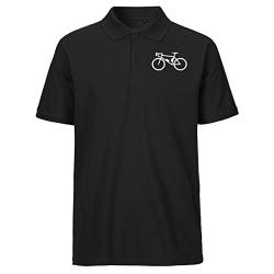 Huuraa Herren Polo Shirt Bike Fahrrad Bio Baumwolle Fairtrade Oberteil Größe S mit Motiv für alle Biker Geschenk Idee für Freunde und Familie von Huuraa