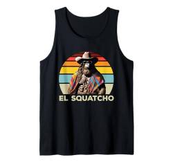 El Squatcho Mexikanischer Cowboy Vintage Bigfoot Lustiger Sasquatch Tank Top von I Believe in Bigfoot & Sasquatch Gift Store