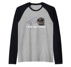 Ich esse Beton, lustiges, verfluchtes, trauriges Hamster-Meme Raglan von I Eat Cement Meme