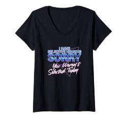 Damen Funny I Have Selective Hearing Vaporwave sarkastischer Spruch T-Shirt mit V-Ausschnitt von I Have Selective Hearing Funny Saying Gifts