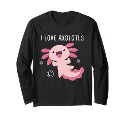 I Love Axolotls – Cute Amphibian Salamander Cartoon Graphic Langarmshirt von I Love Axolotls – Cute Axolotl Graphics & Quotes