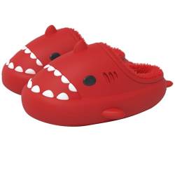 IASKDIN Damen Herren Shark Slippers Winter Wasserdicht Kinder Hai Hausschuhe Warme Flauschige Gefüttert Pantoffeln Indoor Outdoor von IASKDIN