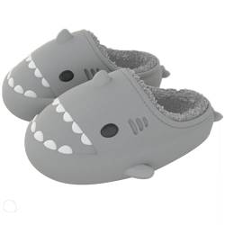 IASKDIN Jungen Mädchen Shark Slippers Winter Wasserdicht Kinder Hai Hausschuhe Warme Flauschige Gefüttert Pantoffeln Indoor Outdoor von IASKDIN