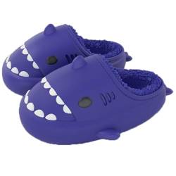 IASKDIN Jungen Mädchen Shark Slippers Winter Wasserdicht Kinder Hai Hausschuhe Warme Flauschige Gefüttert Pantoffeln Indoor Outdoor von IASKDIN