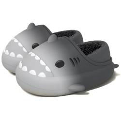 IASKDIN Jungen Mädchen Shark Slippers Winter Wasserdicht Kinder Hai Hausschuhe Warme Flauschige Gefüttert Pantoffeln Indoor Outdoor von IASKDIN