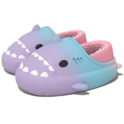 IASKDIN Jungen Mädchen Shark Slippers Winter Wasserdicht Kinder Hai Hausschuhe Warme Flauschige Gefüttert Pantoffeln Indoor Outdoor von IASKDIN