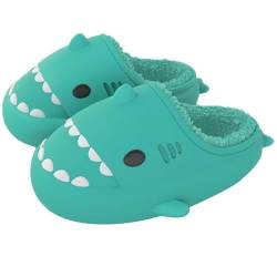 IASKDIN Jungen Mädchen Shark Slippers Winter Wasserdicht Kinder Hai Hausschuhe Warme Flauschige Gefüttert Pantoffeln Indoor Outdoor von IASKDIN