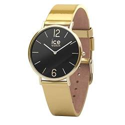 ICE-WATCH - CITY sparkling Metal Gold - Gold Damenuhr mit Lederarmband - 015090 (Small) von ICE-WATCH