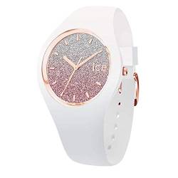 Ice-Watch - ICE lo White pink - Weiße Damenuhr mit Silikonarmband - 013431 (Medium) von ICE-WATCH