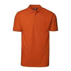 ID Herren Pro Wear Polo-Shirt mit Brusttasche, reguläre Passform, kurzärmlig (6XL) (Orange) von ID