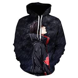 IFIKK Anime Pullover Hoodie Jungen Mädchen 3D Druck Manga Anime Kapuzenpullover Japanischen Anime Hoodie Kakashi Sasuke Pullover Outwear Unisex Sweatshirt (Stil 19, 5XL) von IFIKK