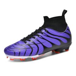 IFIKK Herren Fußballschuhe Weiche Hohe Spitze FG Fußballschuhe Jugendliche Atmungsaktive rutschfeste Grastraining Turnschuhe Stollen Outdoor Sportschuhe von IFIKK