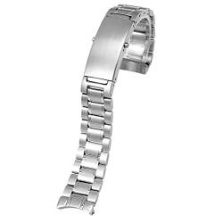 ILAZI 20mm 316L Silber Edelstahl Uhrengurt für Omega New Seamaster 300 Speedmaster Planet Ocean Watch Band Männer Armband(5 plant Silver,18mm) von ILAZI