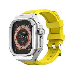 ILAZI Uhrenarmband-Modifikationsset, für Apple Watch Ultra 8, 49 mm, Edelstahlgehäuse, für iWatch Serie 8 Ultra Refit Mod Sport-Gummi-Uhrenarmband, For 49mm, Achat von ILAZI