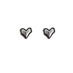 IMINI Vintage Herz Ohrringe Sterling Silber für Damen Mädchen Kleine Liebesherz Ohrstecker Knorpel Piercing Ohrstecker Hypoallergener Ohrschmuck von IMINI