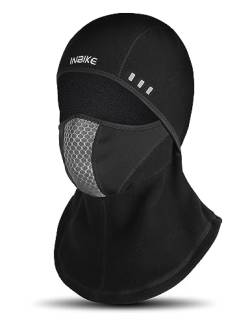 INBIKE Sturmhaube Motorrad Fahrrad Sturmmaske Winter Ski Vollmaske Halbmaske Mütze Halstuch Balaclava Für Rdfahren Wandern Skifahren Snowboard Und Andere Outdoor Wintersporten Schwarz, ZL von INBIKE