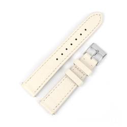 INEOUT Kalbsleder-Armband, 12–22 Mm, Modisches Handgefertigtes Palmenmuster, Echtes Lederarmband For Männer Und Frauen, Länge 18/20/22 Cm(Cream,20MM_M-120 80MM) von INEOUT