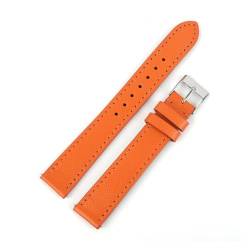 INEOUT Kalbsleder-Armband, 12–22 Mm, Modisches Handgefertigtes Palmenmuster, Echtes Lederarmband For Männer Und Frauen, Länge 18/20/22 Cm(Orange,16MM_L-130 90MM) von INEOUT