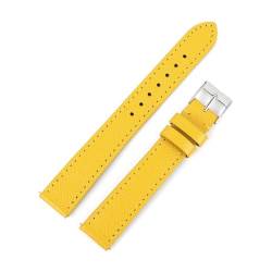 INEOUT Kalbsleder-Armband, 12–22 Mm, Modisches Handgefertigtes Palmenmuster, Echtes Lederarmband For Männer Und Frauen, Länge 18/20/22 Cm(Yellow,14MM_L-130 90MM) von INEOUT