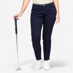 Damen Golfhose Baumwolle - MW500 marineblau von INESIS