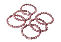 INFINITY GEMS Armband mit natürlichen AAA-Perlen aus rosa Turmalin, 12 mm, Edelstein, dehnbares Armband | 7–7,5 Zoll Länge | Unisex-Armband | Armband mit runden Perlen | Männer/Frauen von INFINITY GEMS