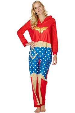 DC Comics Wonder Woman Ready One Piece Kostüm Pyjama Union Suit - Rot - Large/X-Large von INTIMO