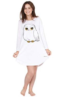 Harry Potter Pajama Girls' Hedwig Owl Micro Raschel Fleece Hi-Lo Nightgown Costume von INTIMO