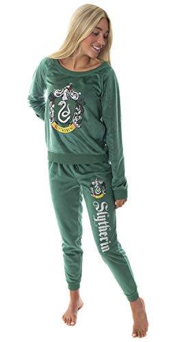 INTIMO Harry Potter Junioren Hogwart Castle House Slytherin Crest Fleece Jogger Pyjama Set (XL) von INTIMO