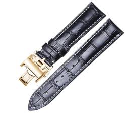 IORUYB Rindsleder-Uhrenarmbänder für L2 L4 Master Collection Flaggschiff Evidenza Strap Uhrenarmbänder Kalbsleder-Armband L2.628.673(Black Gold,20mm(Buckle 18mm)) von IORUYB