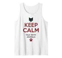 Animals Lover Keep Calm Talk With Animals Pfotenabdruck Tank Top von IQTEE