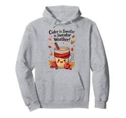 Cider Lover Herbst Season Kawaii Cute Graphic Design Pullover Hoodie von IQTEE