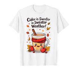 Cider Lover Herbst Season Kawaii Cute Graphic Design T-Shirt von IQTEE