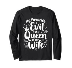 Evil Queen Is My Wife Halloween Ehepaar Kostüm Langarmshirt von IQTEE