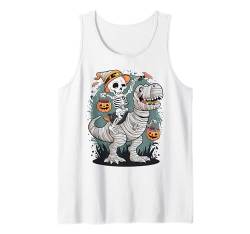 Halloween Skelett Dinosaurier T Rex Mumie Kostüm Tank Top von IQTEE