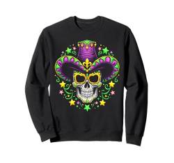 Karneval Totenkopf Cowboyhut New Orleans Party Kostüm Sweatshirt von IQTEE