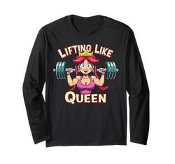 Lifting Queen Gym Apparel Cute Anime Gewichtheben Mädchen Langarmshirt von IQTEE