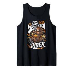 Sasquatch Bigfoot Motorrad Rider Biker Graphic Tank Top von IQTEE