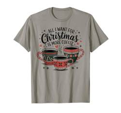 Weihnachtskaffeeliebhaber Weihnachtsmorgen Lustiger Kaffeeliebhaber T-Shirt von IQTEE